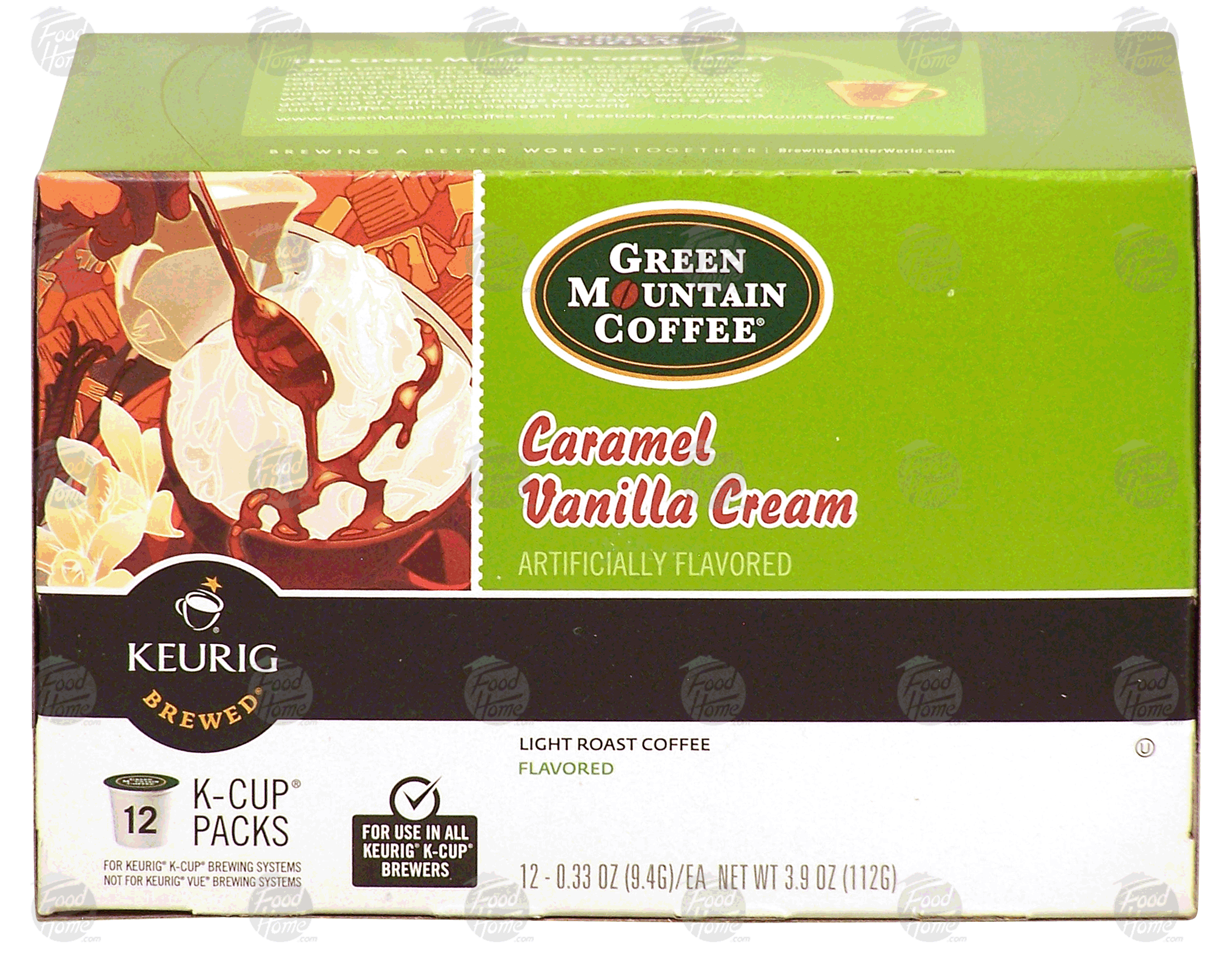 Keurig Green Mountain Coffee caramel vanilla cream, light roast coffee, 12 k-cups Full-Size Picture